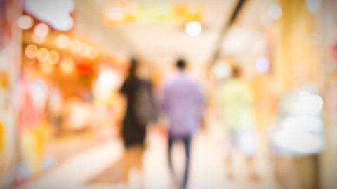 blurred photo of people shopping