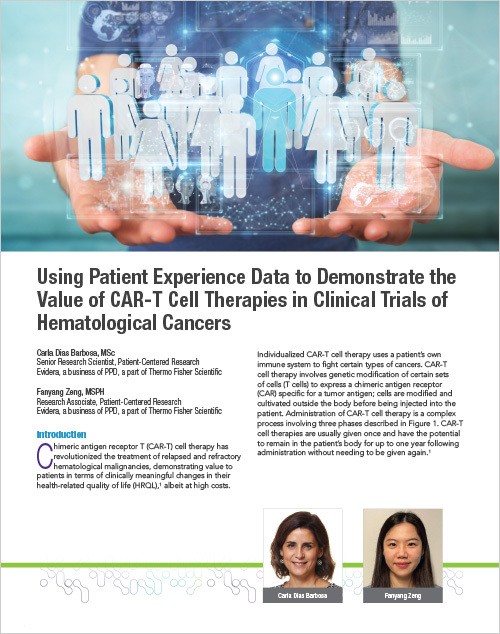Using Patient Experience Data to Demonstrate the Value of CAR-T Cell Therapies